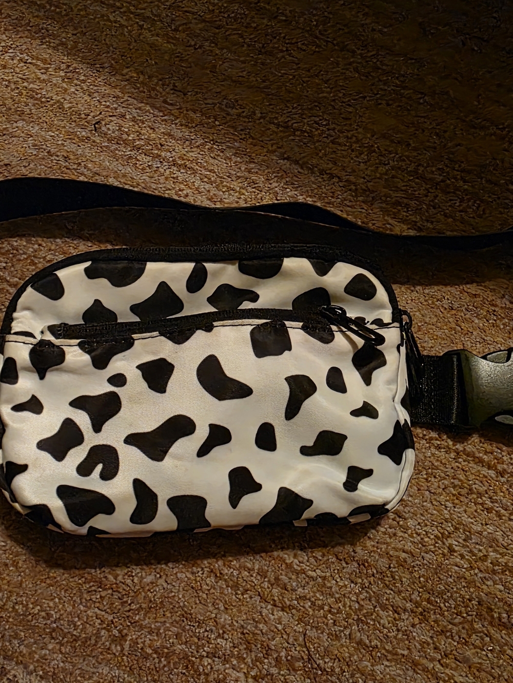 Black & White Animal Print Crossbody Bag